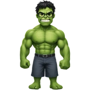 Nerd Incredible Hulk  sticker