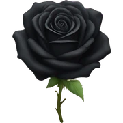 Black rose sticker