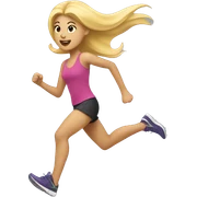 blonde girl running sticker
