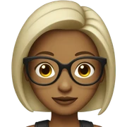 Girl with glasses sticker