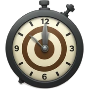 The clock and the target
 sticker
