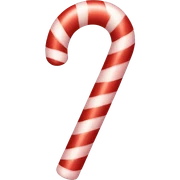 Candy cane sticker