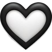 Black heart sticker