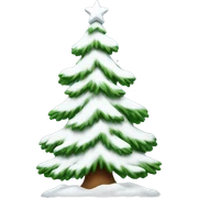 christmas tree with snow  sticker