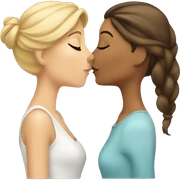 ladies smooching sticker