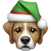 Christmas dog sticker