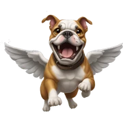 flying bulldog sticker