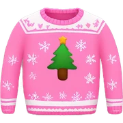 Pink Christmas sweater sticker