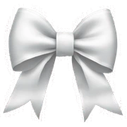 white bow sticker