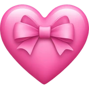pink heart with a bow sticker