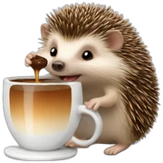 hedgehog-drink-coffee sticker