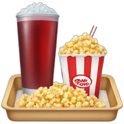 soda drink and popcorn tray sticker