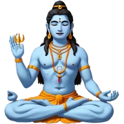 Lord Shiva Meditating On Mount Kailash sticker
