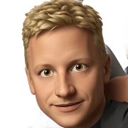 smiling blonde boy portrait sticker