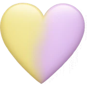 Pastel yellow heart sticker