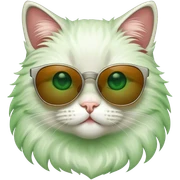 Cat with sunglasses sticker