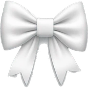 White bow on white bow sticker