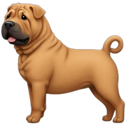 brown Sharpei sticker