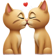 Cat couple kissing sticker