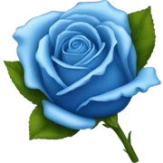 Blue rose head sticker