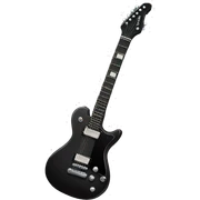 Black electric guitar sticker