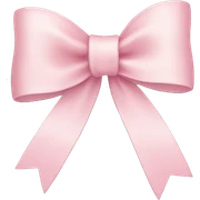 light pink ribbon bow sticker