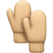 Beige mittens sticker