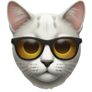 Cat with sunglasses sticker