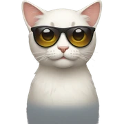 Cat with sunglasses sticker