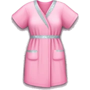 Pink hospital gown with glitter sticker