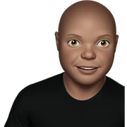 smiling bald boy portrait sticker