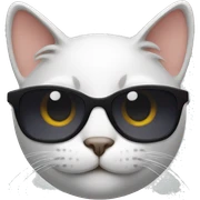 Cat with sunglasses sticker