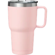 Light pink 40oz Stanley tumbler with handle sticker
