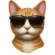 Cat with sunglasses sticker