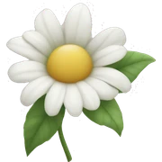 A white flower sticker