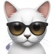 Cat with sunglasses sticker