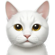 white cat sticker