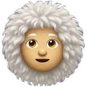 Fluffy hair sticker