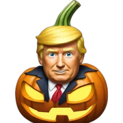 Donald Trump as a pumpkin emoji | AI Emoji Generator