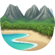 Beach and Mountain  sticker