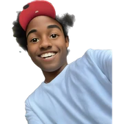 cool boy with afro sticker