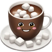 Warm chocolate with marshmallows  sticker