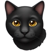 Fat black cat sticker