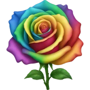 rainbow rose  sticker