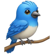blue bird sticker
