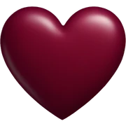 Single burgundy heart sticker