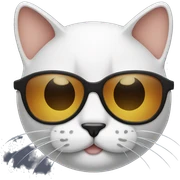 Cat with sunglasses sticker