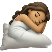 Sleeping girl on pillow sticker