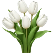 white tulip bouquet  sticker
