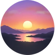 sunset sticker